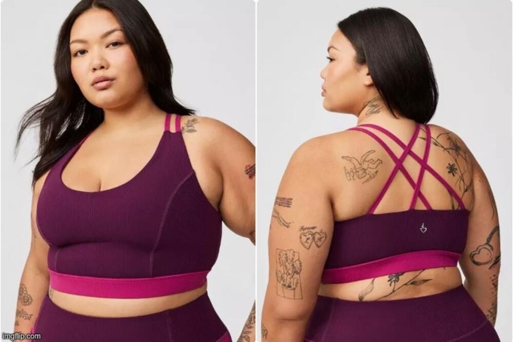 Torrid Active Women's 4 4X TRU Low Impact Wireless Rib Sports Bra Purple Gym